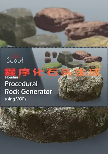 CGCircuit Houdini 程序化石头生成