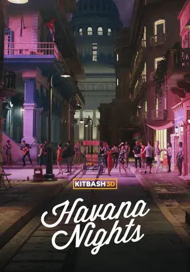 KitBash3D – Havana Nights：哈瓦那风情城市街区套件（C4D · 4K 贴图）